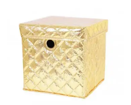 Короб для зберігання речей, 25х25х25 см, колір: золото 55525-RO