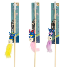 Іграшка дражнилка для котика на паличці "Пір'їнка"