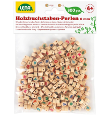 Дерев'яні кубічні намистини різнокольорові літери 300 шт 32051