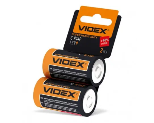Батарейка VIDEX R14P 1шт.