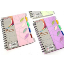 Блокнот Leader А6 108арк # верт.спіраль, пласт.обкл. з 3 розд. SH-YBTK-50120-8 Імп