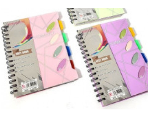 Блокнот Leader А6 108арк # верт.спіраль, пласт.обкл. з 3 розд. SH-YBTK-50120-8 Імп