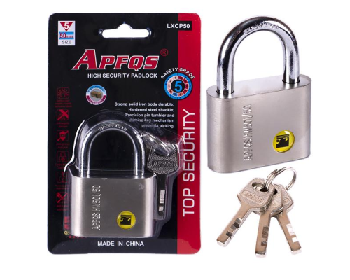 Замок навісний APFQS матовий 50мм X2-79