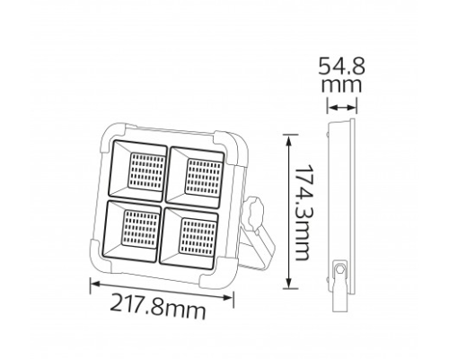 Прожектор на сонячній панелі +USB-C SMD Led 400W 2391Lm IP44