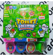 Драже з сюрпризом унітаз Toilet lollipop + sour powder 1шт