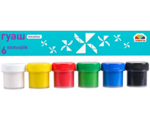 Гуаш Мозаїка 10мл 6 кол. Гамма