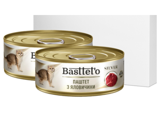 Basttet'o для котів SILVER Паштет з яловичини, жб 85 г