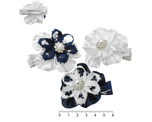 Заколка уточка для волосся з бантом 6см 1шт (70-14318)