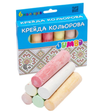 Крейда 6 кольорів JAMBO  "С"