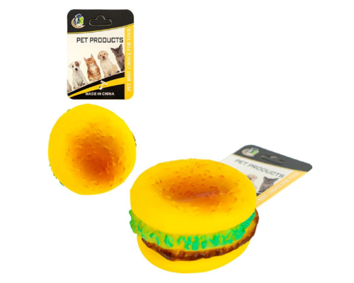 Іграшка гумова для собак "Бургер" з пищалкою