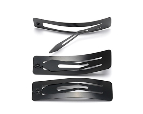 Набір заколок-хлопушок для волосся 5см уп 3шт матовий чорний (52-15651)