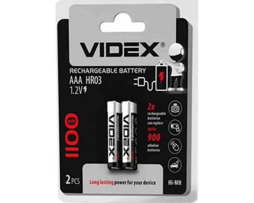 Аккумулятор 1100 mAh R3 AAA VIDEX (Ціна за 2шт)