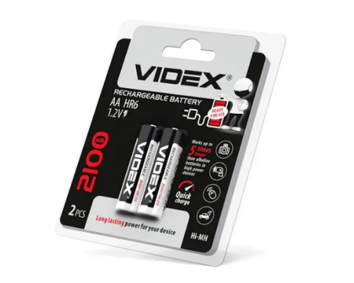 Аккумулятор 2100 mAh R6 VIDEX (ціна за 2шт)