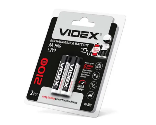 Аккумулятор 2100 mAh R6 AA VIDEX (ціна за 2шт)
