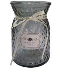 R102513 Ваза скляна 16см Star Gray