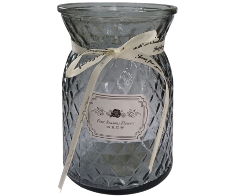 R102513 Ваза скляна 16см Star Gray
