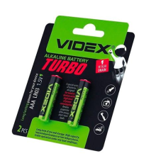 Батарейки Videx TURBO ААA R3 (мізинчикова) 1,5В 2шт.