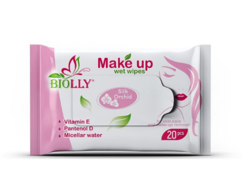 Вологі серветки "BIOLLY" make up 20шт/60 (арт.)