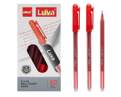 Ручка кулькова "Luva" "Ellott" ET2406-50 червона