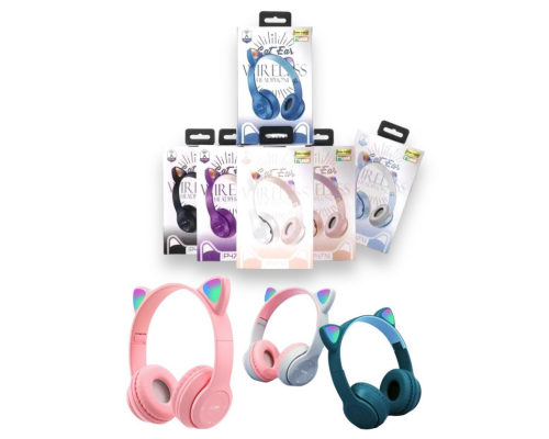 Навушники Бездротові "Котики" з підсвічуванням Bluetooth CAT EAR №Р47 09500 (100)