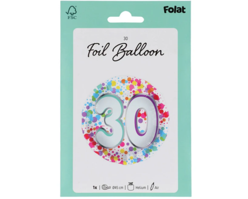 Кулька фольгована "30"