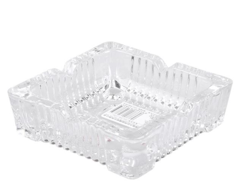 Попільничка скляна квадратна 10,5*10,5*3,5см 39864