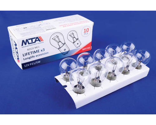 Автомобільна лампа 12V P21/5W BAY15D 2 contact MTA 1шт