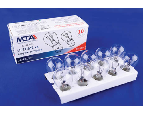 Автомобільна лампа 24V P21/5W BAY15D 2 contact 1шт MTA