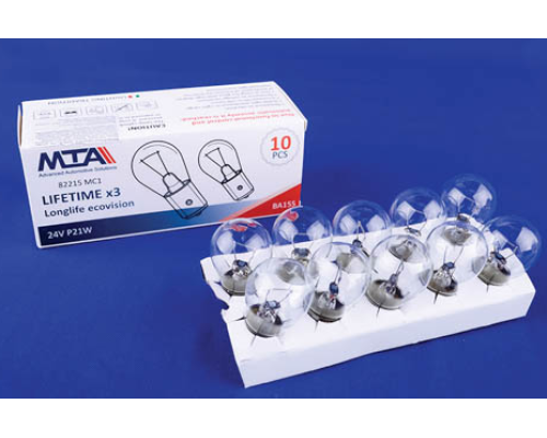 Автомобільна лампа 24V P21W BA15S 1 contact 1шт MTA