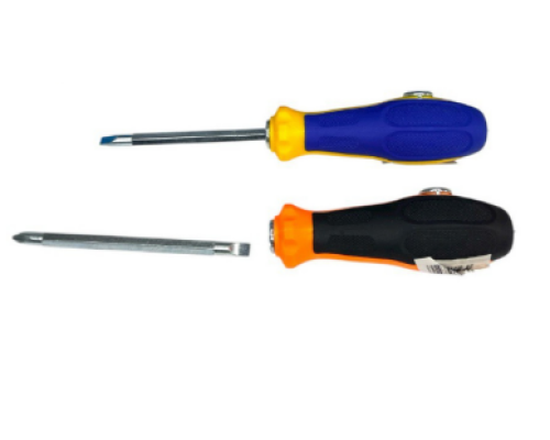 Викрутка 2-х стор. з кольоровою ручкою №4-19