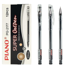 Ручка гелева PIANO PG-2177 чорна