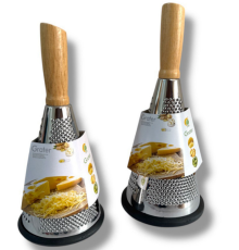 Тертка конусна з дерев'яною  ручкою (11*27) см