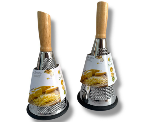 Тертка конусна з дерев'яною  ручкою (11*27) см