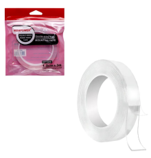 Скотч двосторонній NANO Tape 1,2см*3м прозорий