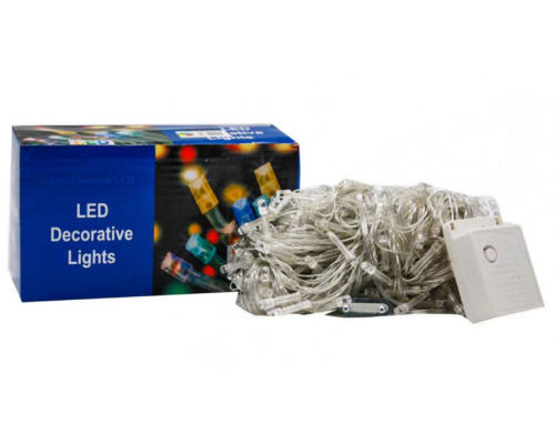 Гірлянда 100 LED/80L Multicolor прозорий дріт 7/9м D-12 (01363)