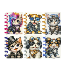 Блокнот А7 "Fresh" 64ар. спіраль, чистий лист