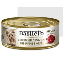 Basttet`O для собак SILVER Яловичина з рубцем і овочами для собак, жб 85 г