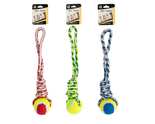 Іграшка для домашніх тварин М'яч на мотузці 35 см
