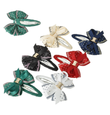 Заколка тик-так для волосся з бантом 1шт (13664)