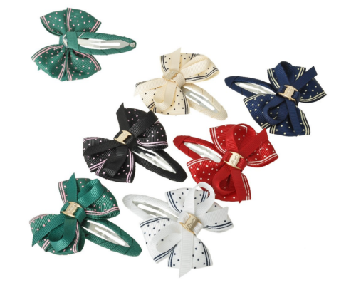 Заколка тик-так для волосся з бантом 1шт (13664)