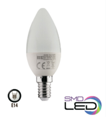 LED Лампа 6W Е14 6400К ULTRA-6 Свічка HOROZ