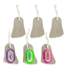 Пемза зі щіткою у вигляді ніжки 2 в1 8*6*2см