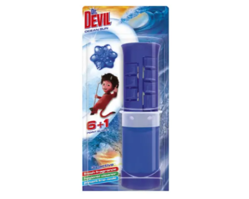 Dr.DEVIL 3 in 1 WC Point Block Ocean sun 45ml 6+1/Туалетний точковий блок Сонце океану/10