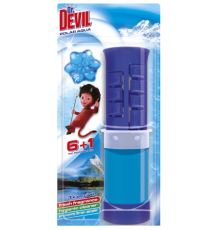 Dr.DEVIL 3 in 1 WC Point Block Polar aqua 45ml 6+1/Туалетний точковий блок Полярна вода/10