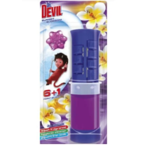 Dr.DEVIL 3 in 1 WC Point Block Sunset Blossom 45 ml 6+1/Туалетний точковий блок Квітковий захід/10