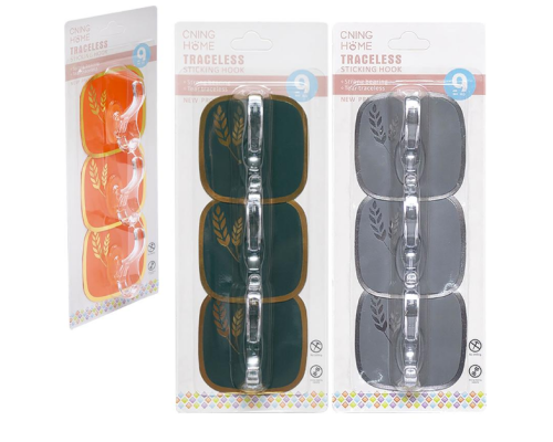 Набір гачків 3шт самоклеючих квадрат 6,5*6,5 см