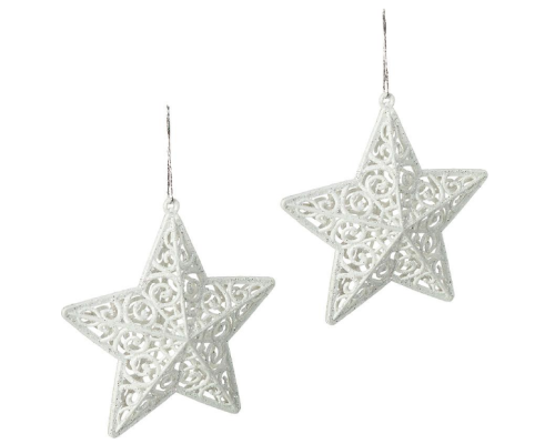 Набір ялинкових прикрас 2шт "Зірка об'ємна" 12*12*3,5см