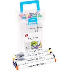 Набір скетч-маркерів 12 кольорів 820-12 в пластиковому боксі