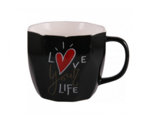 Кухоль «Milika» Love your life Black Color M0520-L254B