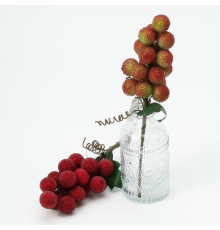Гілка ягода в цукрі декоративна 20см